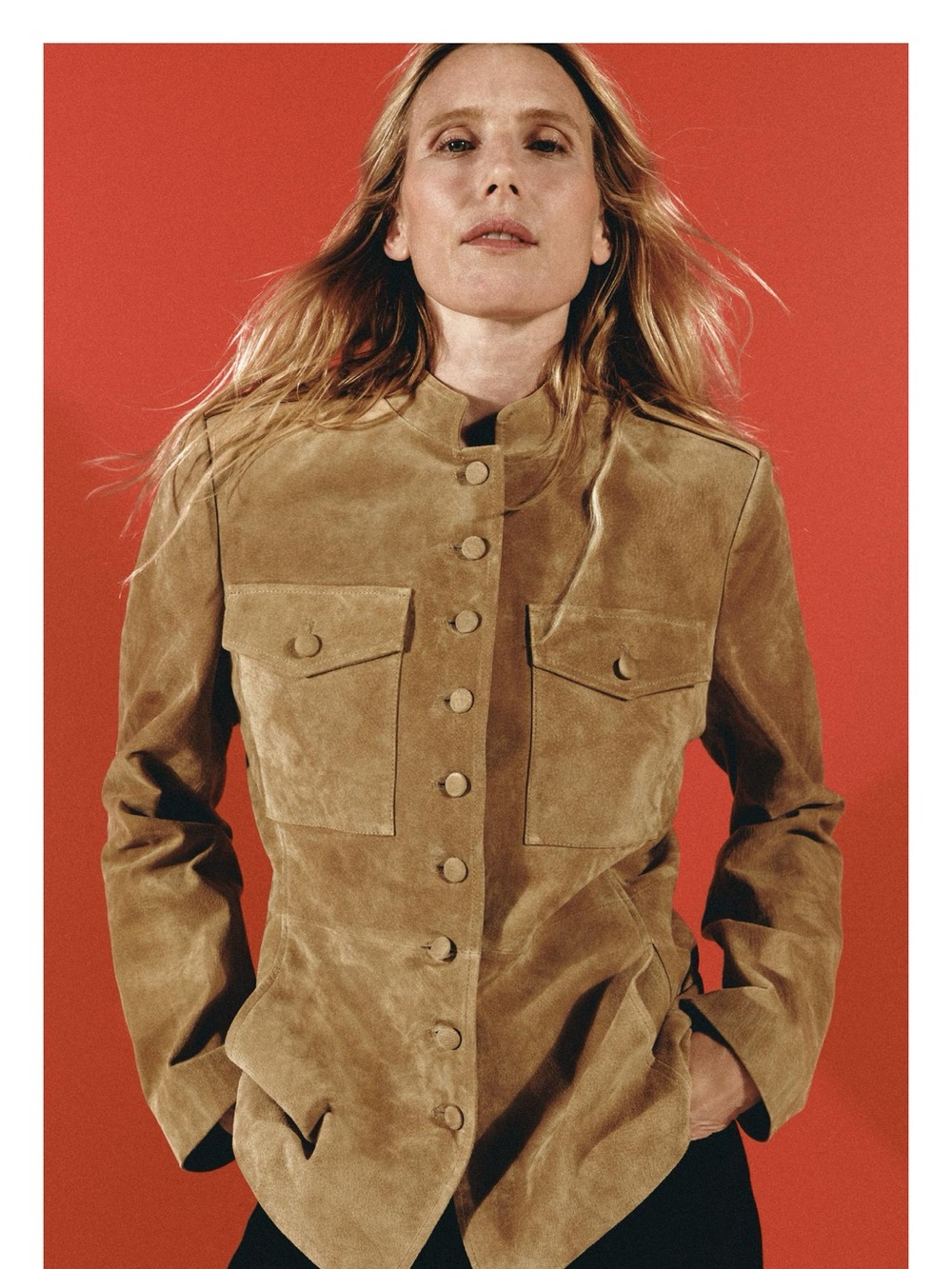 ZARA Suede Utility Jacket in Tan NWT XL